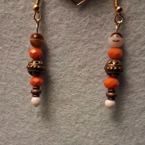 BRASSY CORAL EARRINGS